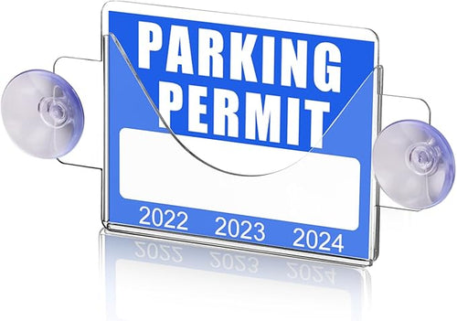 1 Pack Parking Permit Holder for Car Windshield, Acrylic Pass Holder by RONGWI