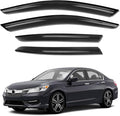 Rain Guards for Car Windows, Tape-On Window Visors Rain Guards Fit for Honda by KYX