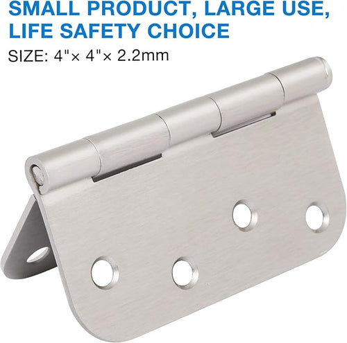 12 Pack 4 Inch Nickel Door Hinges Satin/Brushed Nickel Door Hinges 4 in x 4" - Image 2