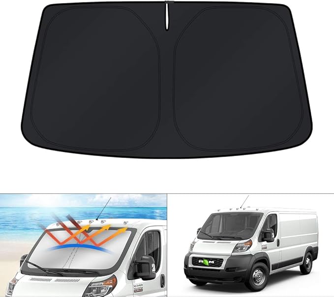KUST Windshield Sun Shade for 2014-2025 2026 Dodge RAM ProMaster Accessories by KUST