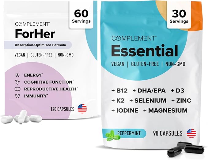 Complement ForHer & Essential Vegan Multivitamin Bundle – 30-Day Women’s by Complement