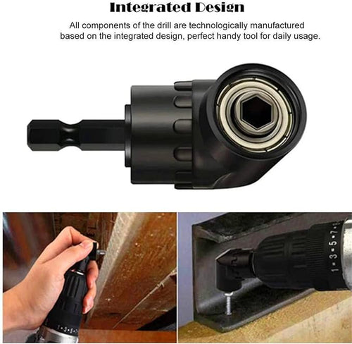 105 Degree Right Angle Drill Adapter Set, 1/4-1/2 Inch Socket Adapters - Image 2