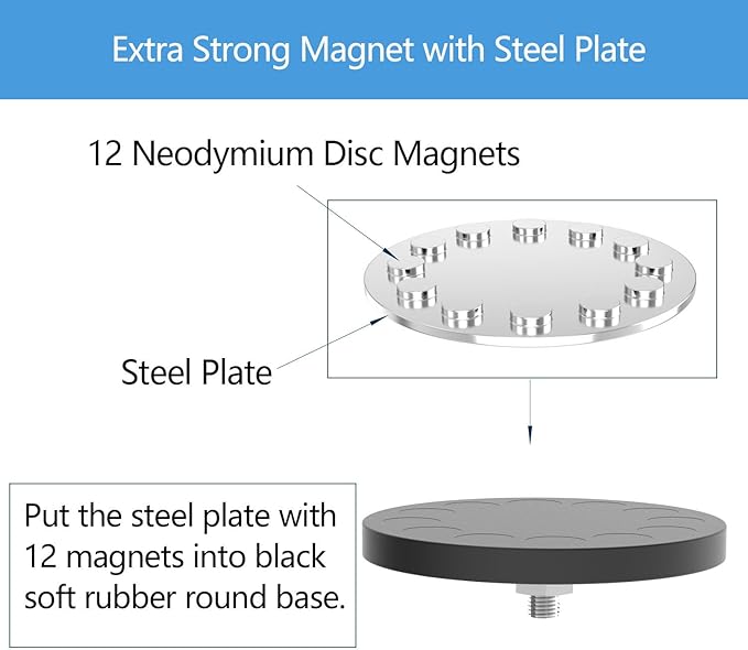Heavy Duty Large Magnetic Hooks, Strong Magnet Hooks - Image 3