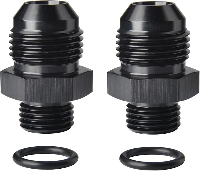 8AN Male Flare to 6AN ORB O-ring Boss Fuel Pump Rail Adapter Fitting Aluminum by Podavelle