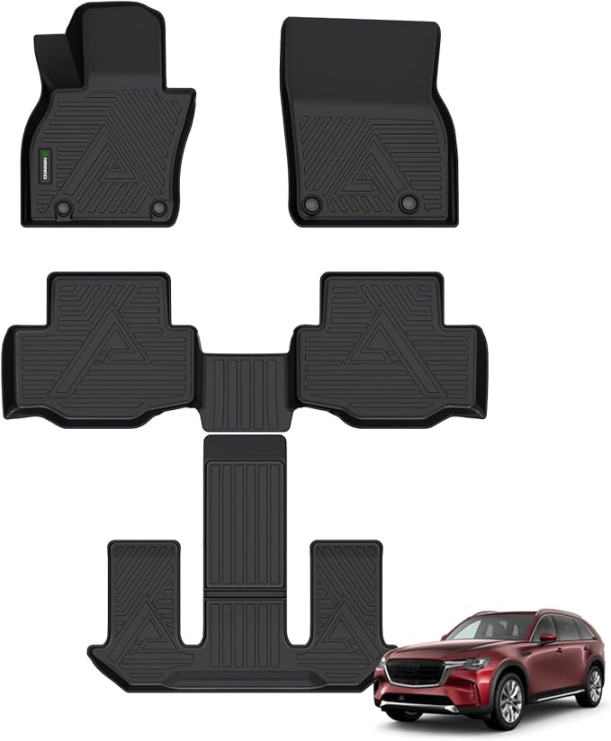ANBINGO® Floor Mats for 2024 2025 CX-90 & CX90 PHEV 6&7 Seater 2nd Row Captain by ANBINGO