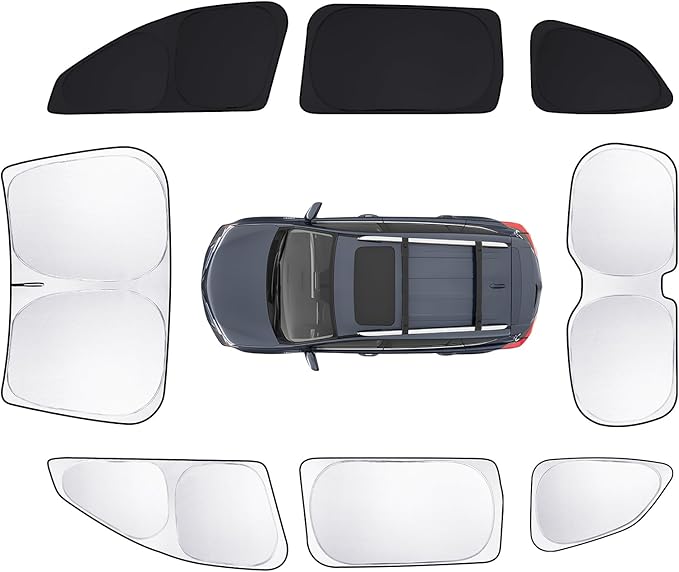 8pcs Car Window Shades for Subaru Ascent 2019-2024 2025 Accessories, Windshield by Unknown