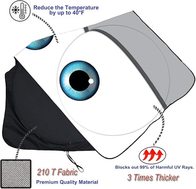 Gven Windshield Sun Shade, 2025 Car Sun Shade Windshield - Image 5