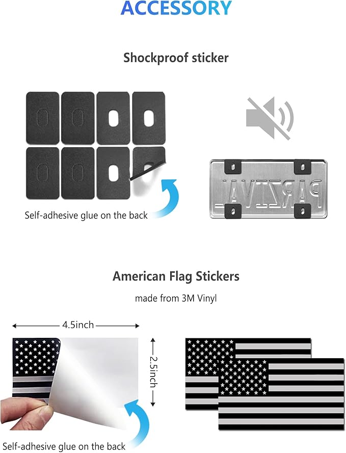 American Flag License Plate Frames - Image 8