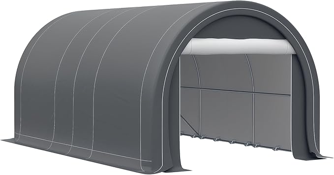 Outsunny 10' x 16' Carport, Heavy Duty Portable Garage Storage Tent by Outsunny