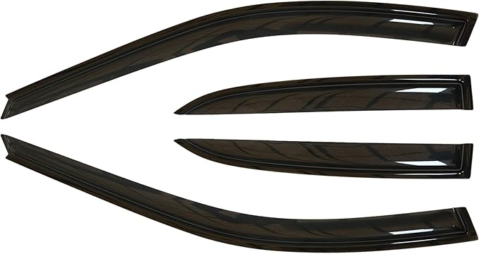4pcs Outside Mount Style Sun Rain Guard Durable Side Window Wind Deflectors - Image 2