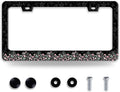 Cute Pink Flowers License Plate Frame Colorful Floral License Plate Frames by NINANMY