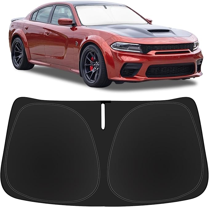 for Charger 2025 Windshield Cover Sunshade Foldable Shield by SLOGENTO