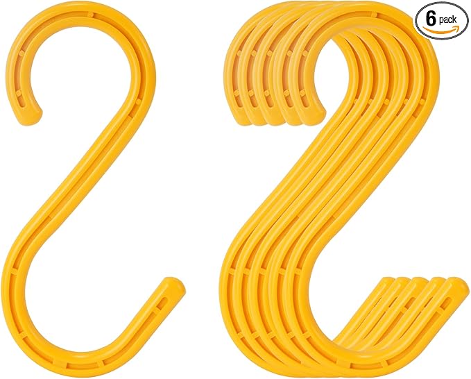 Heavy Duty ABS S Hooks, 6 Pack, Construction by Unknown