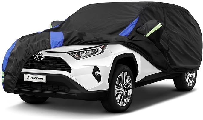 Avecrew Car Cover Custom Fit for Toyota RAV4, Waterproof All Weather Full by Avecrew