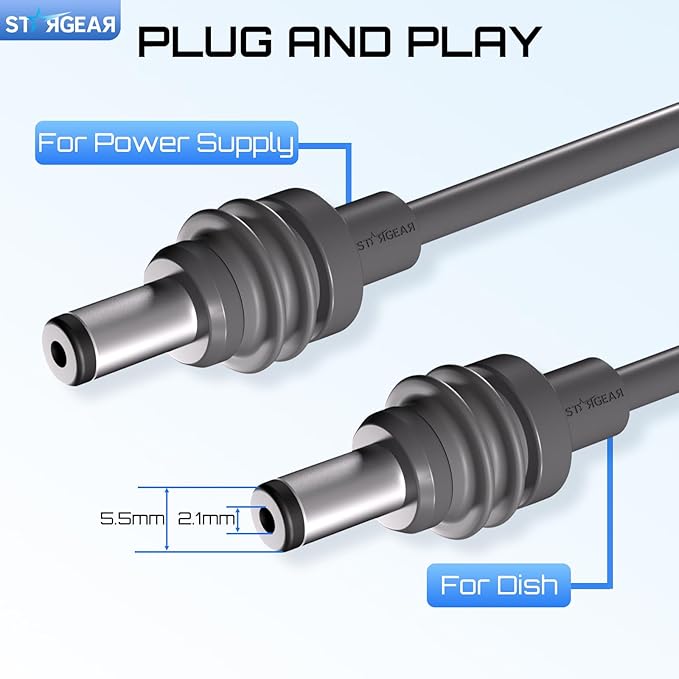 Starlink Mini Cable 6.5FT, 20AWG Replacement Starlink Mini DC Power Cable - Image 2