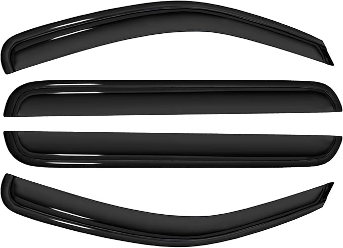 4pc Sun Rain Guards Window Visor Wind Deflector Compatible - Image 3