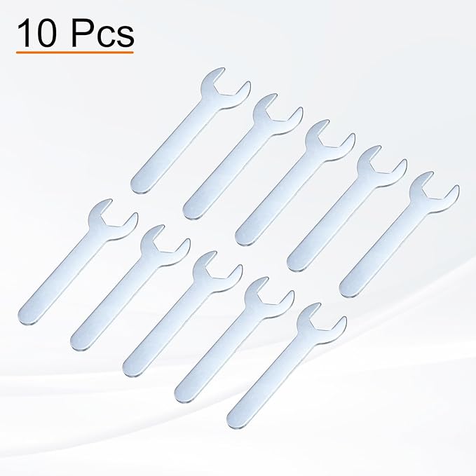 HARFINGTON 10pcs Small Wrench 16x95x2mm Metric U-Shaped Single Open Ended - Image 3