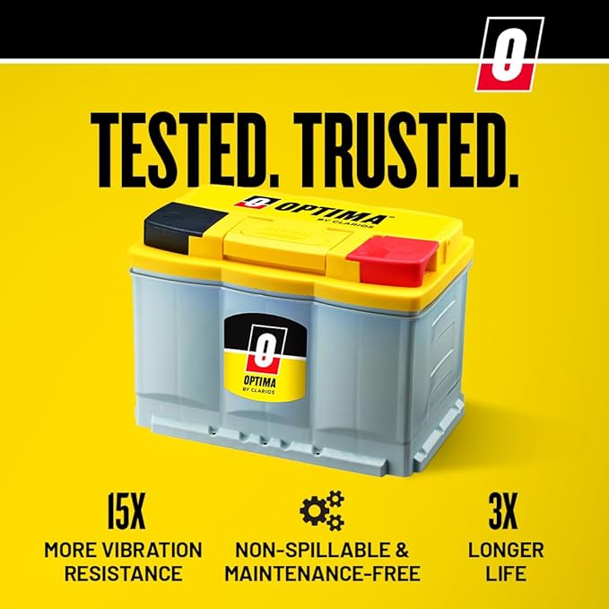 OPTIMA Batteries High Performance DH6 YellowTop Dual Purpose Sealed AGM Car - Image 5