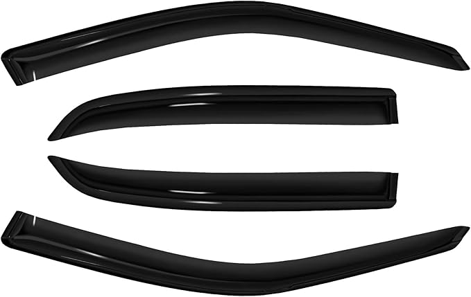 4pc Sun Rain Guards Window Visor Wind Deflector Compatible - Image 3
