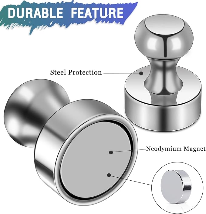 50 Pack Fridge Magnets, Small Strong Refrigerator Neodymium Magnets - Image 2