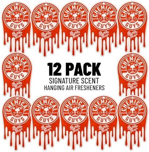 Chemical Guys, Hanging Air Fresheners, Signature Scent, 12 Pack, for Cars by ChemicalGuys