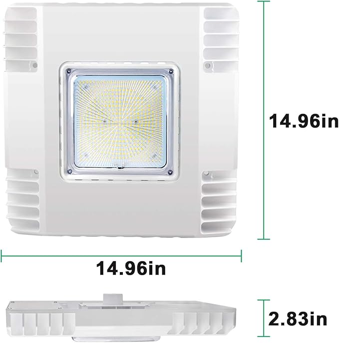 OSTEK 2 Pack LED Gas Station Canopy Light, 150W Carport Ceiling Light 5700K - Image 4