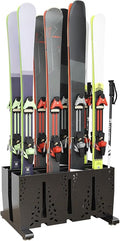 Heavy Duty Metal Ski Storage Rack, 8 Pair Freestanding Steel Ski Holder by TOCRETOARE