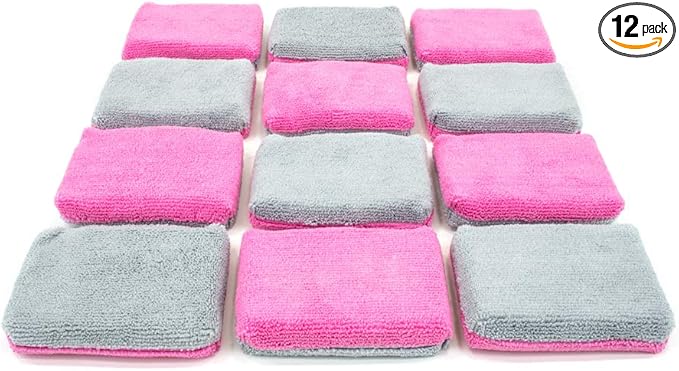 Autofiber Thin Ceramic Coating Applicator Sponge | 12 Pack | by Autofiber