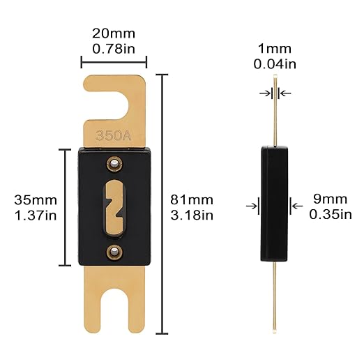 350A ANL Fuse 350 Amp Inline Blade Fuses 32V - Image 2