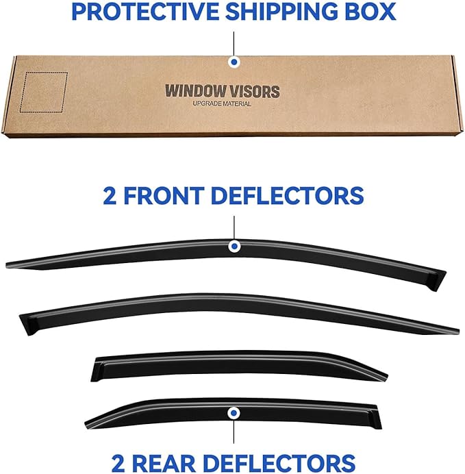 Window Visors Rain Guards for 2018-2024 Toyota Camry, Out-Channel Window Vent - Image 5