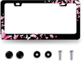 Butterfly License Plate Frame Pink Butterflies License Plate Stainless Steel by MUAWUOIK