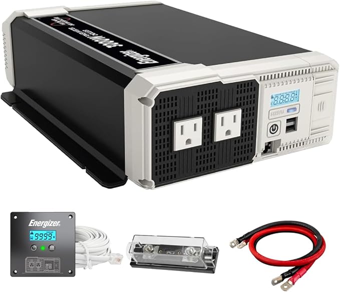Energizer 3000W Pure Sine Wave Inverter 12V DC to 120V AC Converter by Energizer