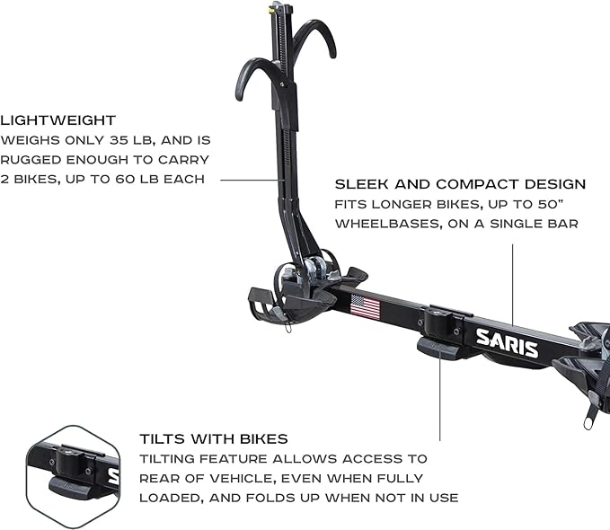Saris SuperClamp EX 4-Bike Hitch Rack – Lightweight Platform Bike Carrier - Image 5