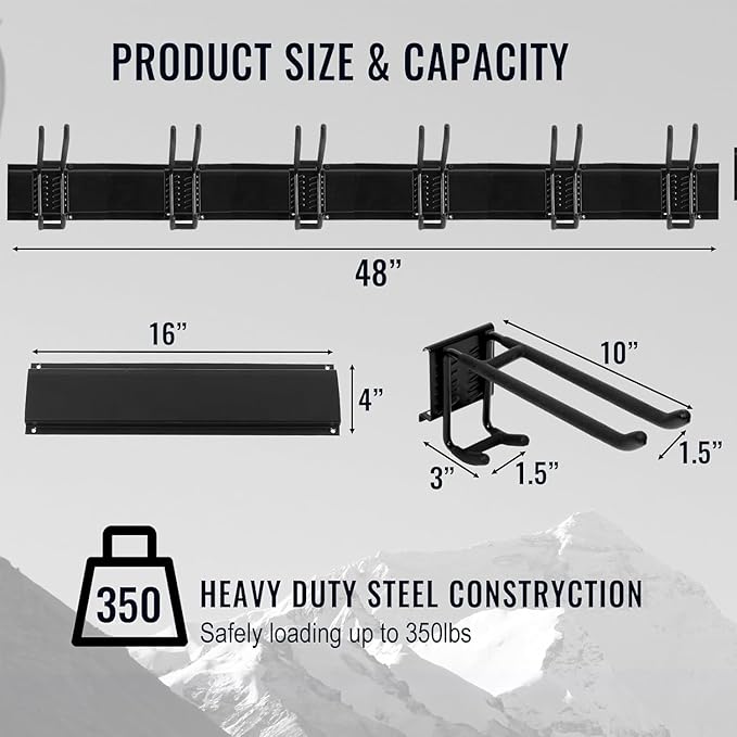 Wall Mount Tool Storage Rack, Heavy Duty Garage Storage Tool Organizer - Image 5