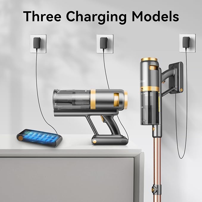 E.LUO Cordless Vacuum Cleaner 350W/≥24KPA Powerful Stick Vacuum - Image 6