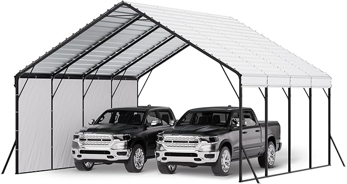 VEVOR Heavy Duty Metal Carport, 20 x 20 ft Outdoor Carport by VEVOR