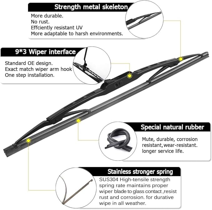 AUTOBOO 22"+22" Windshield Wipers Blades Replacement - Image 2