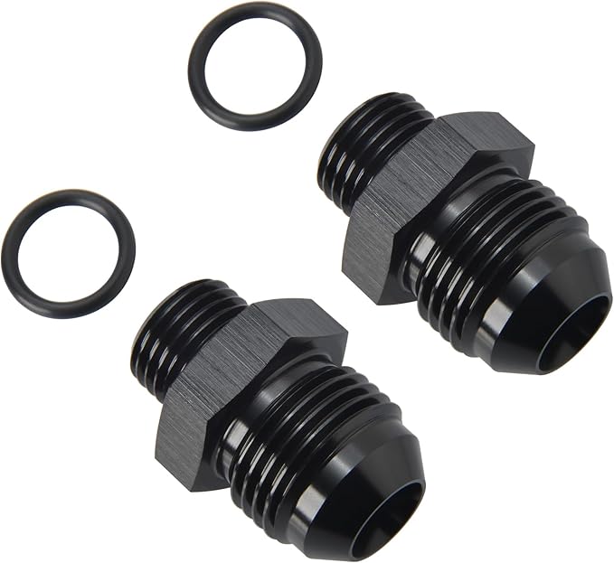 8AN Male Flare to 6AN ORB O-ring Boss Fuel Pump Rail Adapter Fitting Aluminum - Image 3