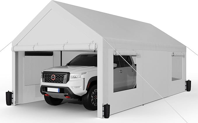 Shintenchi Carport 10' x 20' Heavy Duty Portable Garage, Car Port Canopy by Shintenchi