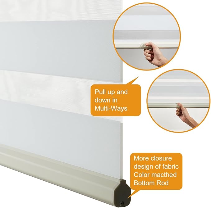 Persilux Zebra Blinds for Windows, Cordless Roller Shades for Windows Room - Image 3