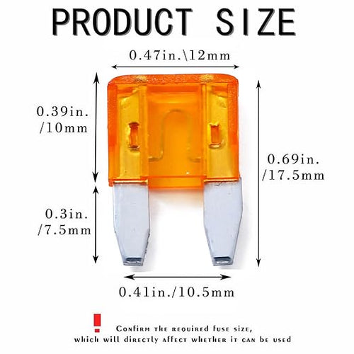 100 Pack Auto Fuses 5 AMP APM/ATM 32V Mini Blade Style Fuses 5A Short Circuit - Image 2