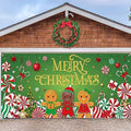 Christmas Candy Garage Door Decoration Merry Christmas Door Banner Cover by Preboun
