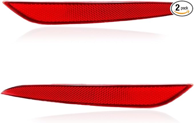 149581800C Tail Rear Bumper Reflector Red Pair LH RH Compatible by Yunnergo