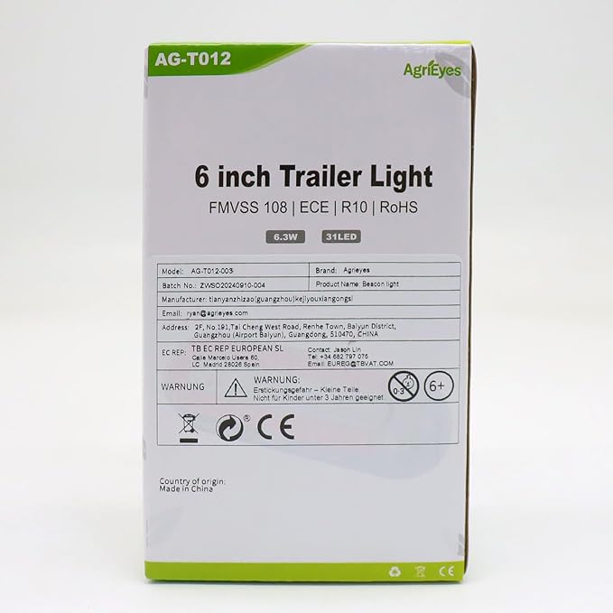 Agrieyes 6 Inch Oval LED Trailer Lights, Submersible Boat Trailer Light - Image 8