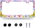 Beautiful Butterfly Sunflower License Plate Frame Yellow Floral License Plate by GORSNKYE