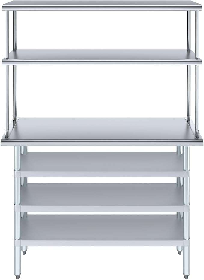 Amgood 14" x 48" Stainless Steel Work Table - Image 2