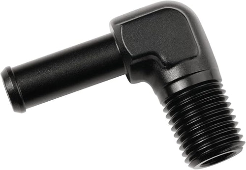 1/4 NPT Male to 3/8" Hose Barb Fitting Adapter 90 Degree Elbow Aluminum Black by Podavelle