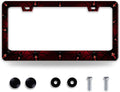 Personalise Bat Spider Web License Plate Frame Red Black License Plate Frames by NINANMY