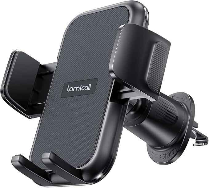 Lamicall 2025 Wider Clamp & Metal Hook Car Phone Holder Vent Phone Holders - Image 7