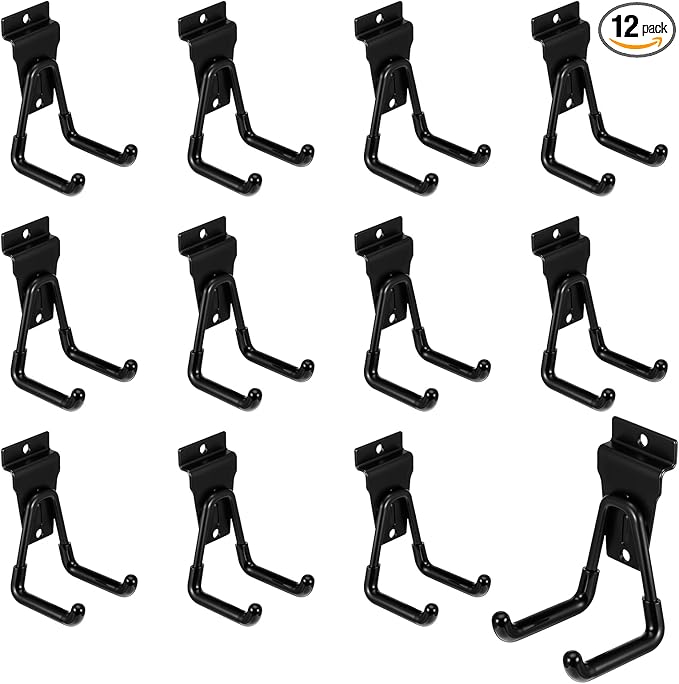12 Pack Slatwall Hooks Heavy Duty Slatwall Accessories Garage Slatwall Hooks by Unknown